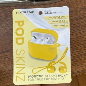 AirPod pro skinz cover- yellow- brand new
